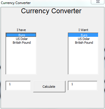 This is the currency converter that I made